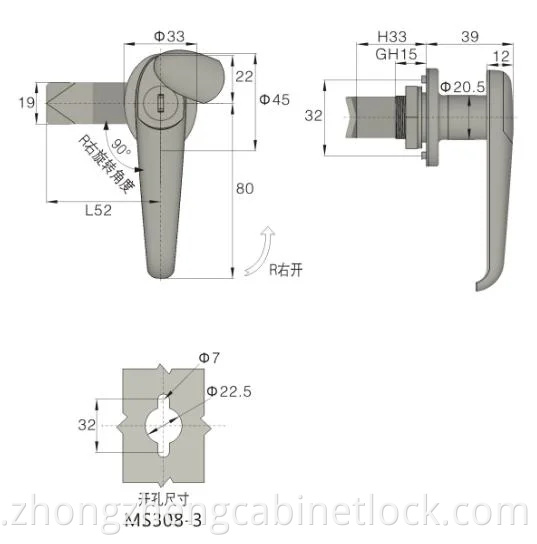 Zinc Alloy Die Casting Door Handle